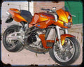 Bakker Grizzly A4 Photo Print Motorbike Vintage Aged
