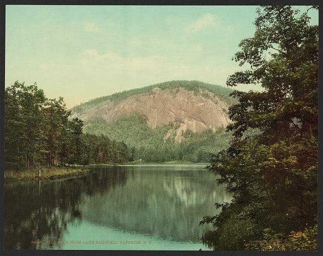 Bald Face from Lake Fairfield Sapphire NC Vintage A4 Photo Print