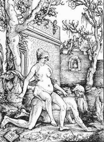 Baldung Grien Hans Aristotle And Phyllis 5 A4 Photo Print