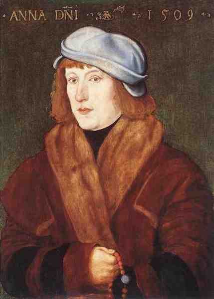 Baldung Grien Hans Portrait Of A Young Man With A Rosary 5 A4 Photo Print