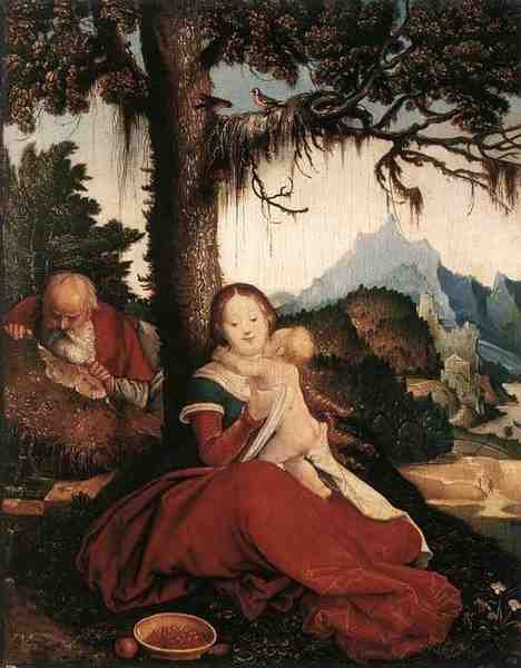 Baldung Grien Hans Rest On The Flight To Egypt 5 A4 Photo Print