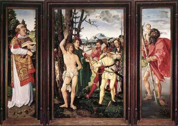 Baldung Grien Hans St Sebastian Altarpiece 5 A4 Photo Print
