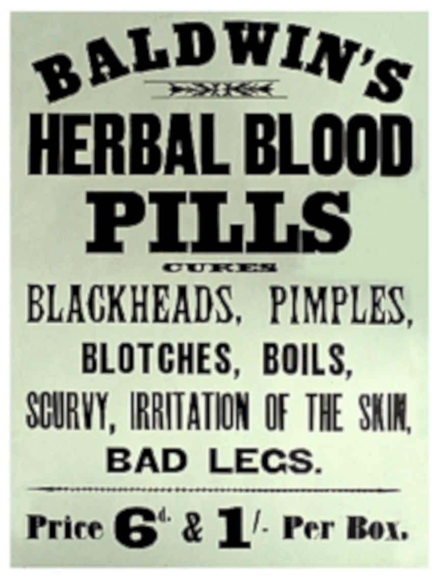Baldwin Herbal Pills 2 Vintage Retro Advert Ads A4 Photo Print