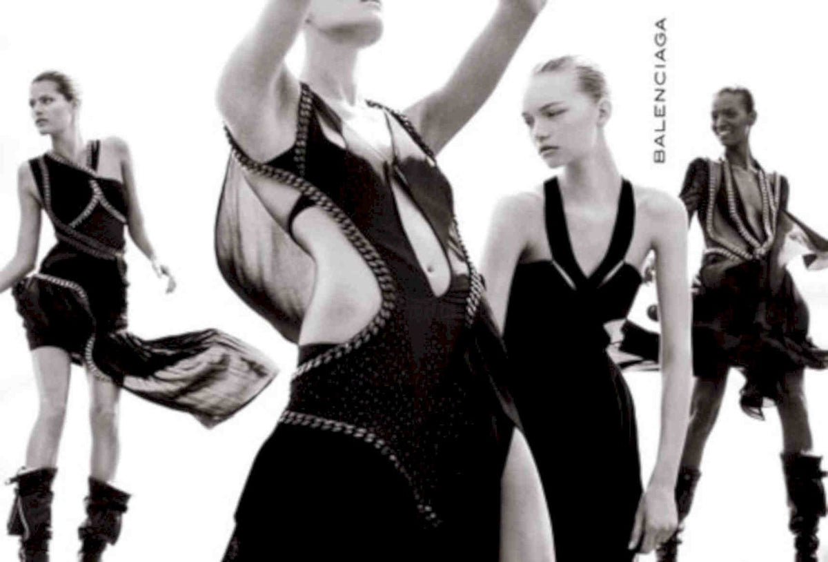 Balenciaga Black Dresses Vintage Retro Advert Poster A4 Photo Print