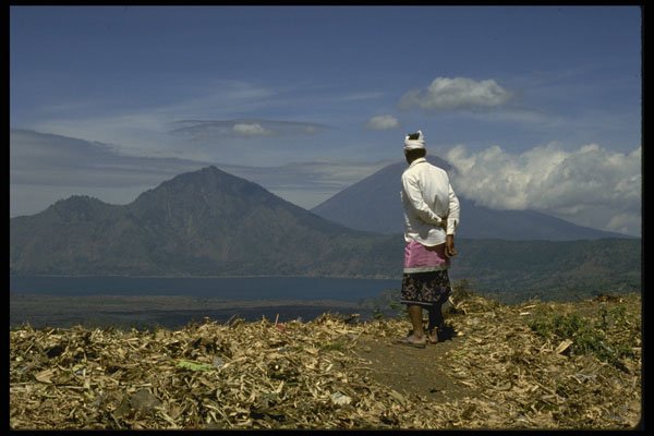 Bali 202000 Mt. Batur, Mt. Abang And Mt. Agung A4 Photo Print