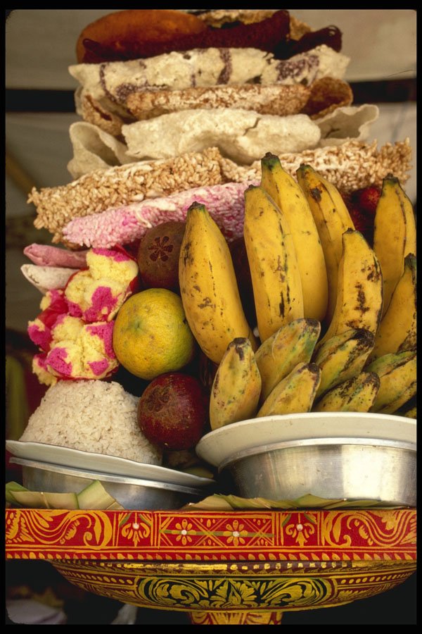 Bali 202024 Offerings At A Temple For A Festival A4 Photo Print