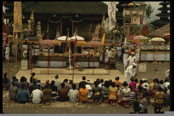 Bali 202028 Villagers Gathered At Ulun Danu Temple A4 Photo Print