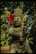 Bali 202036 A Stone Carving At An Ubud Hotel A4 Photo Print