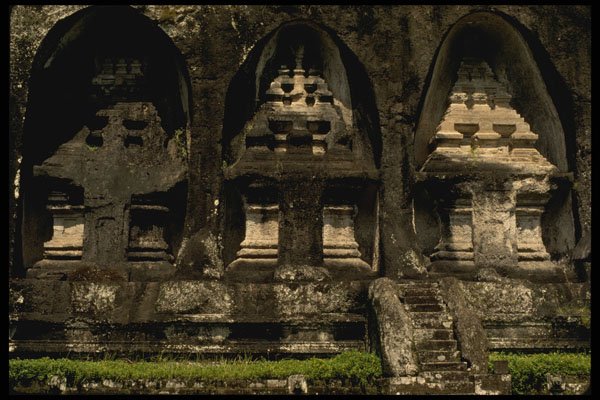 Bali 202054 Three Rock cut Candis At Gunung Kawi A4 Photo Print