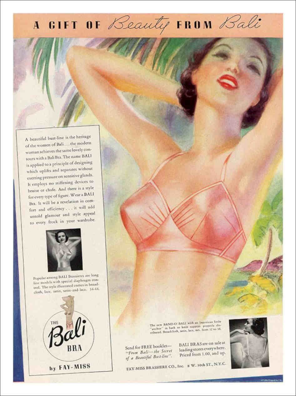 Bali Bra Vintage Retro Advert Poster A4 Photo Print