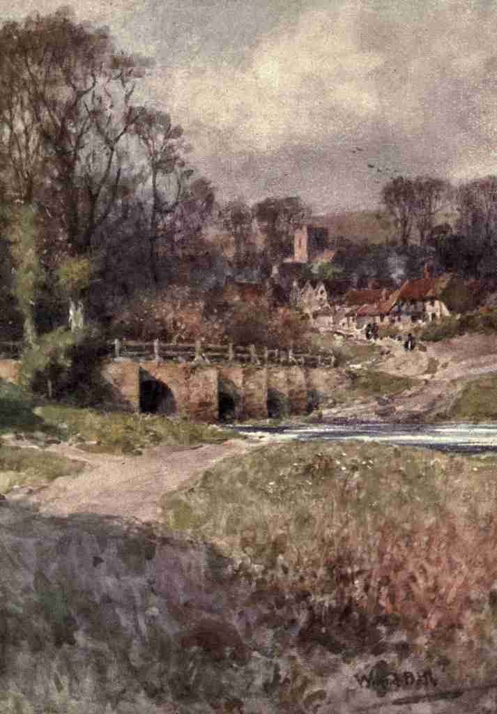 Ball Wilfrid 1853 1917 View of Sutton Village Vintage A4 Photo Print