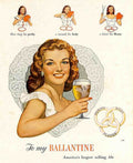 Ballantine Ale Woman Vintage Retro Advert Poster A4 Photo Print