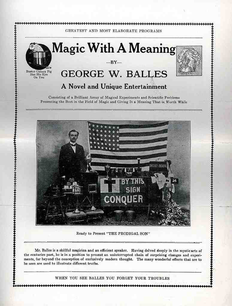 Balles Magic Magician Vintage A4 Photo Print