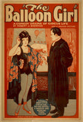 Balloon Girl Circus Vintage Retro Advert Poster A4 Photo Print