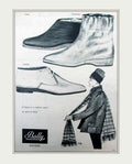 Bally Boots Swiss Vintage Retro Advert Poster A4 Photo Print