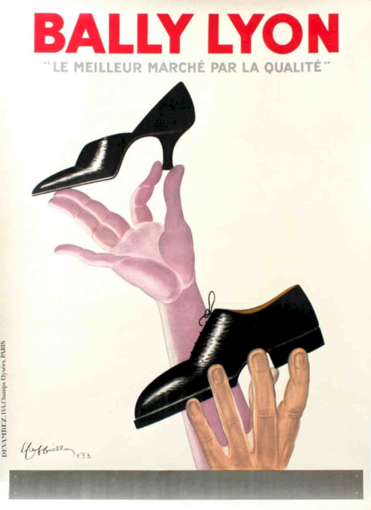 Bally Lyon Shoes Vintage Retro Advert Poster A4 Photo Print