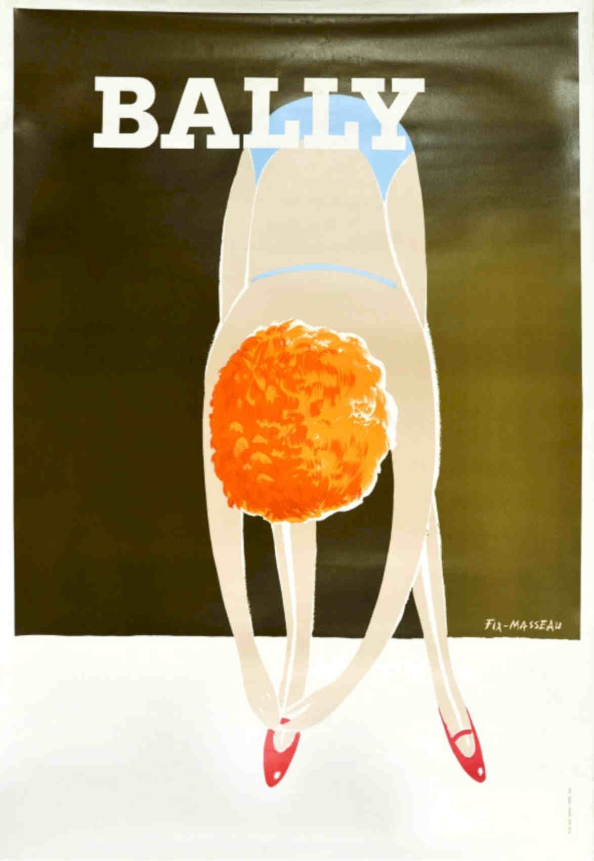 Bally Poster Masseau Vintage Retro Advert Poster A4 Photo Print