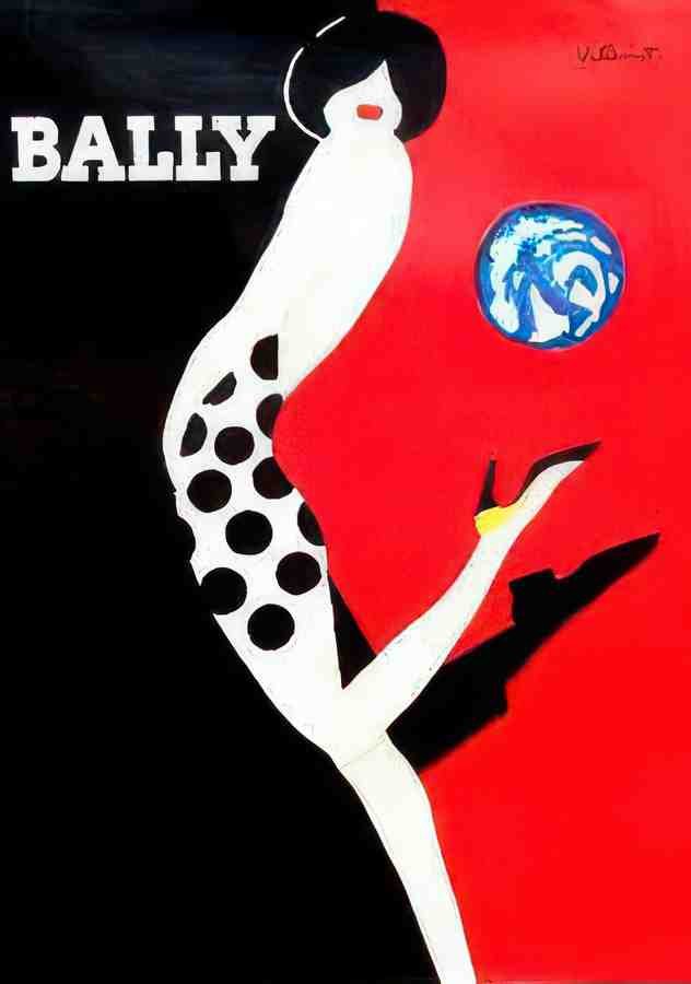 Bally4 Vintage Advert A4 Photo Print