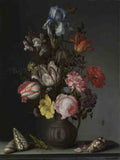 Balthasar van der Ast Flowers in a Vase with Shells and Insects A4 Photo Print