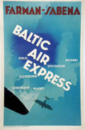 Baltic Air Express Vintage Retro Advert Poster A4 Photo Print