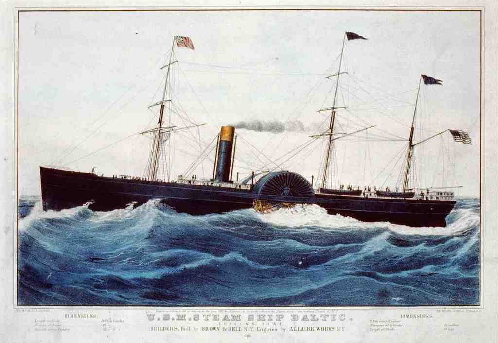 Baltic Ship Vintage A4 Photo Print