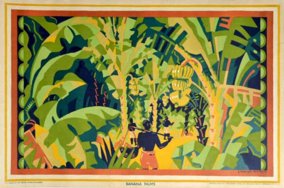 Banana Palms Plantation Vintage Retro Advert Poster A4 Photo Print