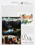 Banff Springs Mountains Vintage Retro Advert Ads A4 Photo Print