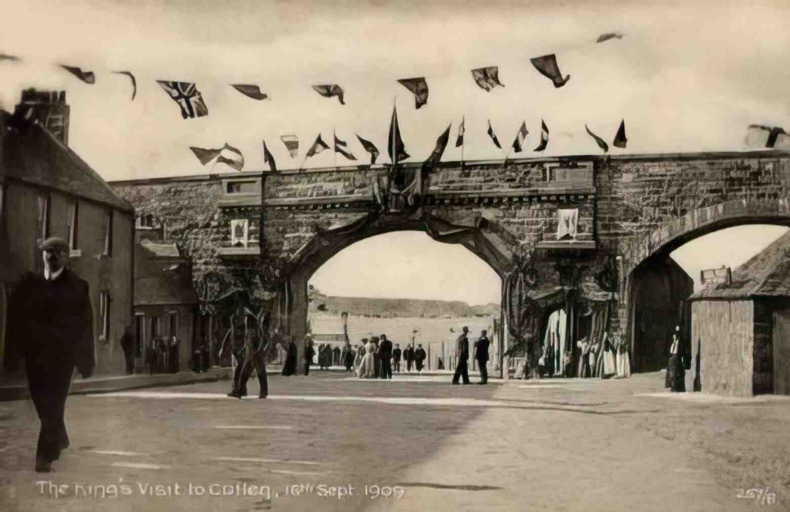 Banffshire Cullen The Kings Visit 1909 Vintage A4 Photo Print