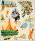Bangkok Landmarks Guide Vintage Retro Advert Poster A4 Photo Print