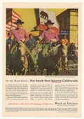 Bank America Cowboys Vintage Retro Advert Ads A4 Photo Print