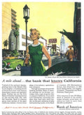 Bank America La Vintage Retro Advert Poster A4 Photo Print