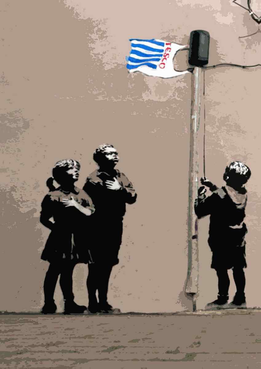 Banksy Bristol Graffiti Tesco Very little helps A4 Photo Print