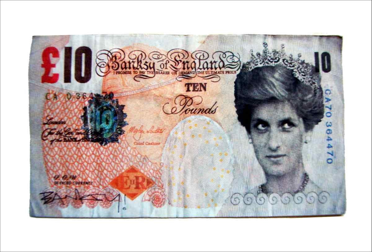 Banksy Diana Note 2 A4 Photo Print