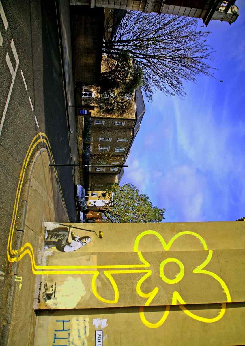 Banksy Painter Flower A4 Photo Print