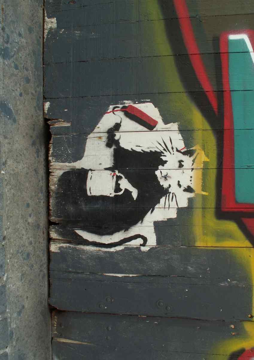 Banksy Rat Rainbow A4 Photo Print