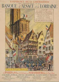 Banque Alsace Cathedral Vintage Retro Advert Ads A4 Photo Print