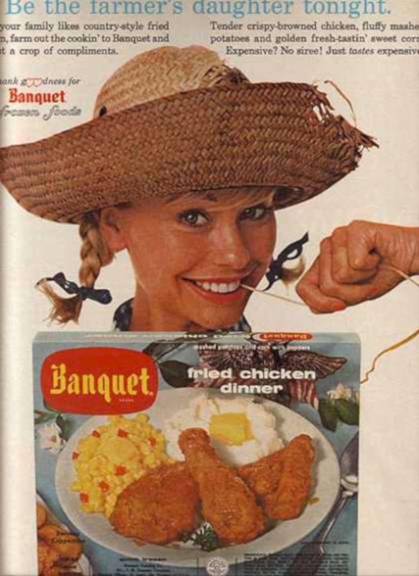 Banquet Fried Chicken Vintage Retro Advert Ads A4 Photo Print