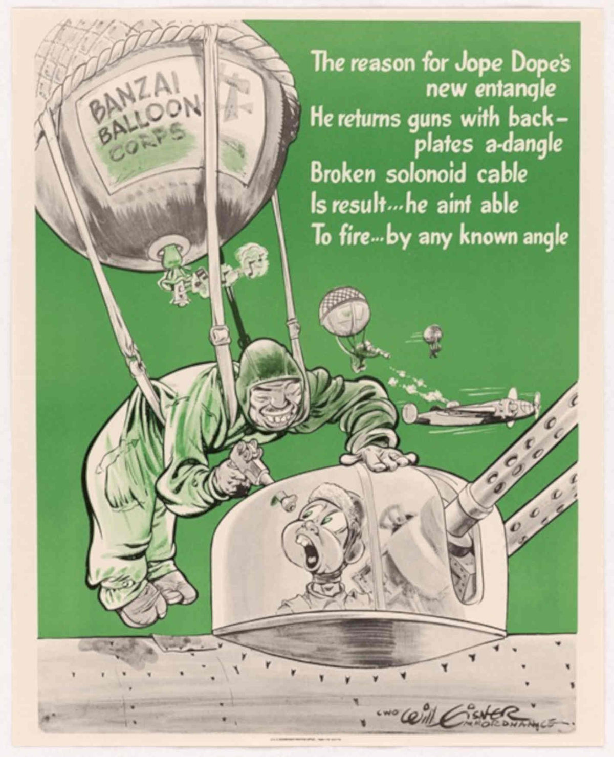 Banzai Balloon Corps American World War II Advert Poster
