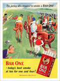 Bar None Cigarettes H M Bateman1950s Vintage Retro Advert Poster A4 Photo Print