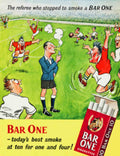 Bar One Football Vintage Retro Advert Poster A4 Photo Print