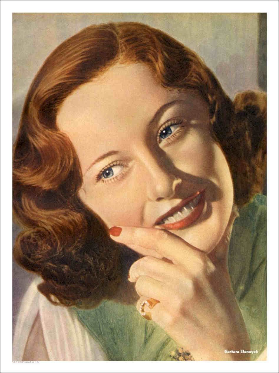 Barbara Stanwyck Vintage Retro Advert Poster A4 Photo Print