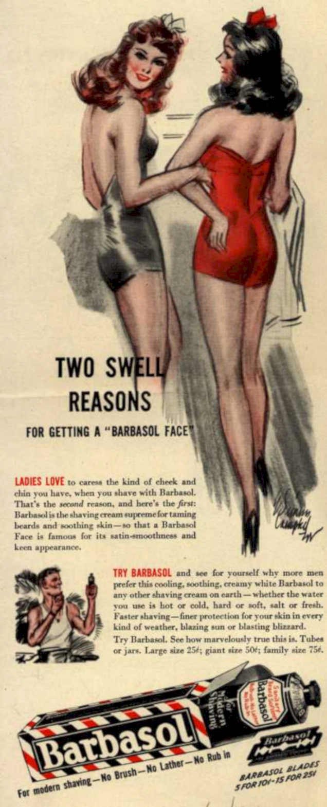 Barbasol Shaving Cream Vintage Retro Advert Ads A4 Photo Print