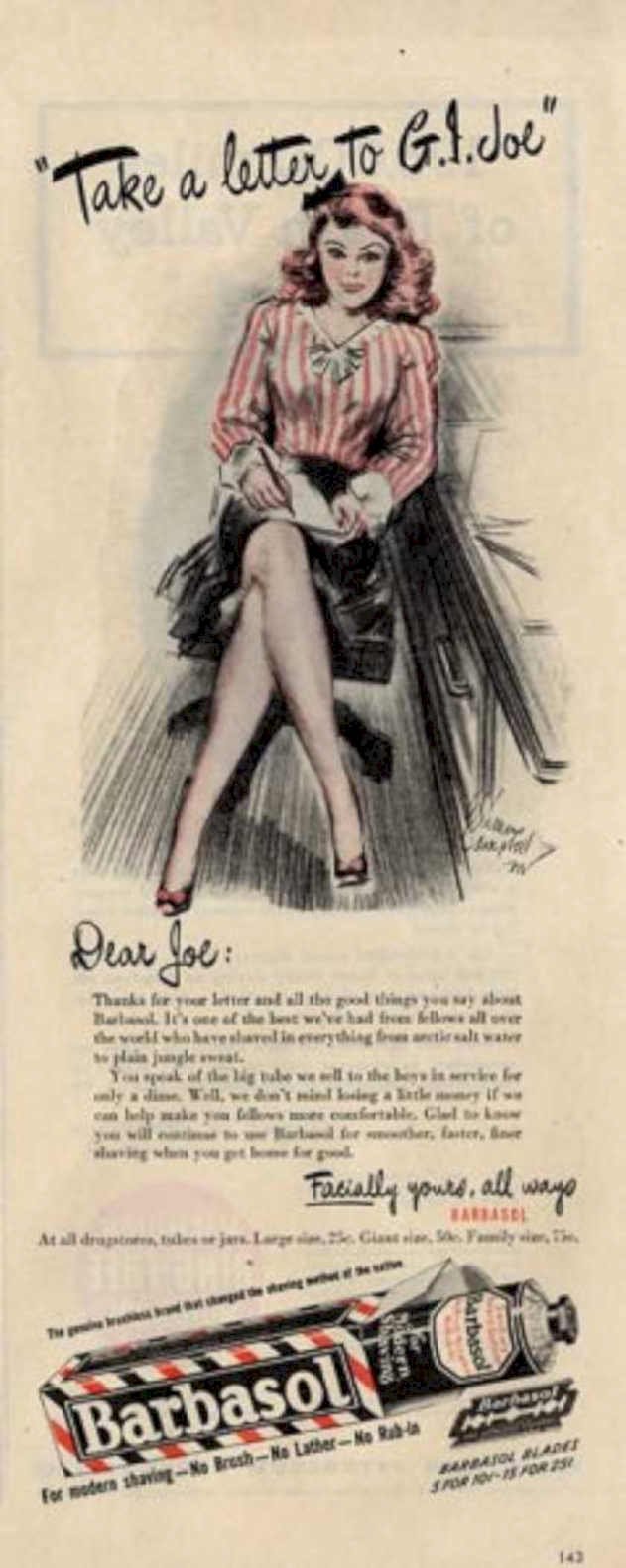 Barbasol Shaving Joe Vintage Retro Advert Ads A4 Photo Print