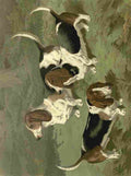 Barber Burton Book Dog 1881 Bassett Hounds A4 Photo Print