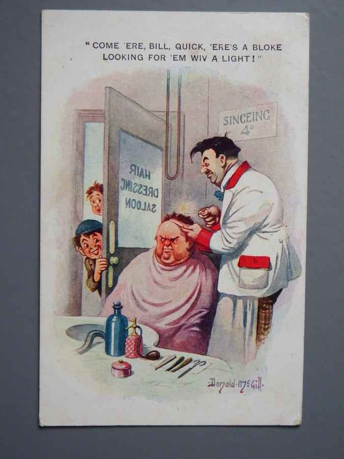 Barber Comique Donald Mcgill 1920s barber advert A4 Photo Print