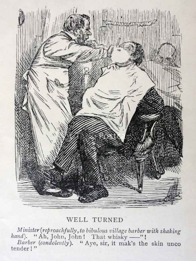 Barber Minister Whisky 1910 barber advert A4 Photo Print
