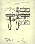Barber Patent Razor Blueprint 1904 barber advert A4 Photo Print