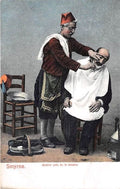 Barber Shaving Smyrna Turkey 1900s barber advert A4 Photo Print