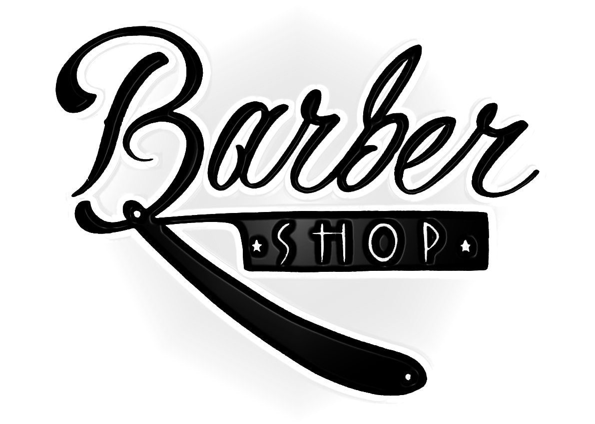 Barber Shop Black Cut Throat Razor A4 Photo Print