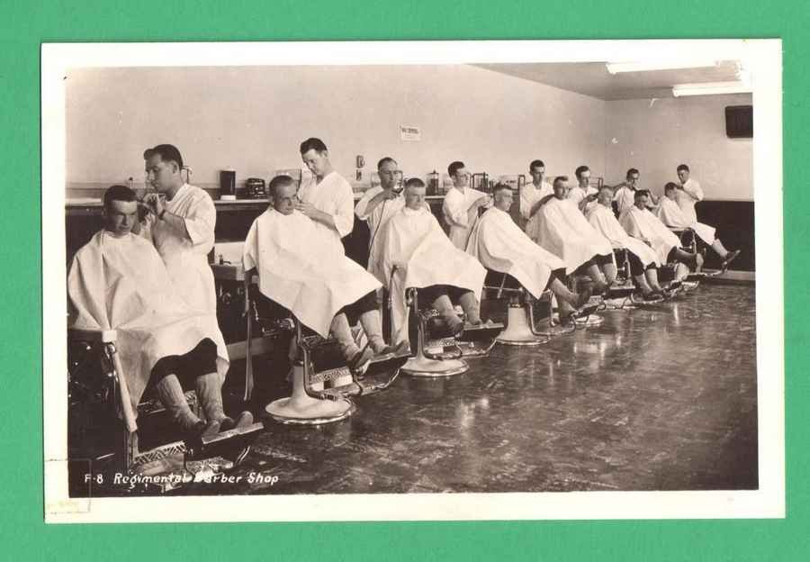 Barber Shop Military Regimental1940s barber advert A4 Photo Print